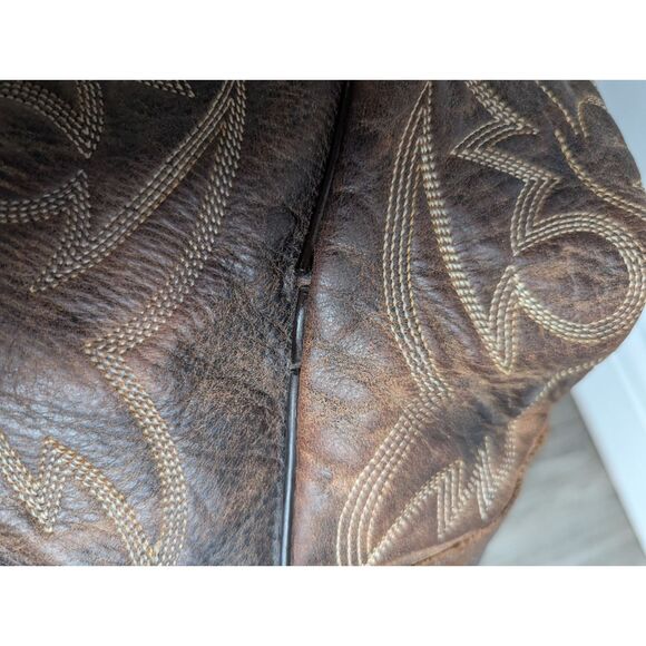 Vintage J Chisholm Western Cowboy boots brown genuine leather Mens 9 EE Wide - Picture 11 of 11
